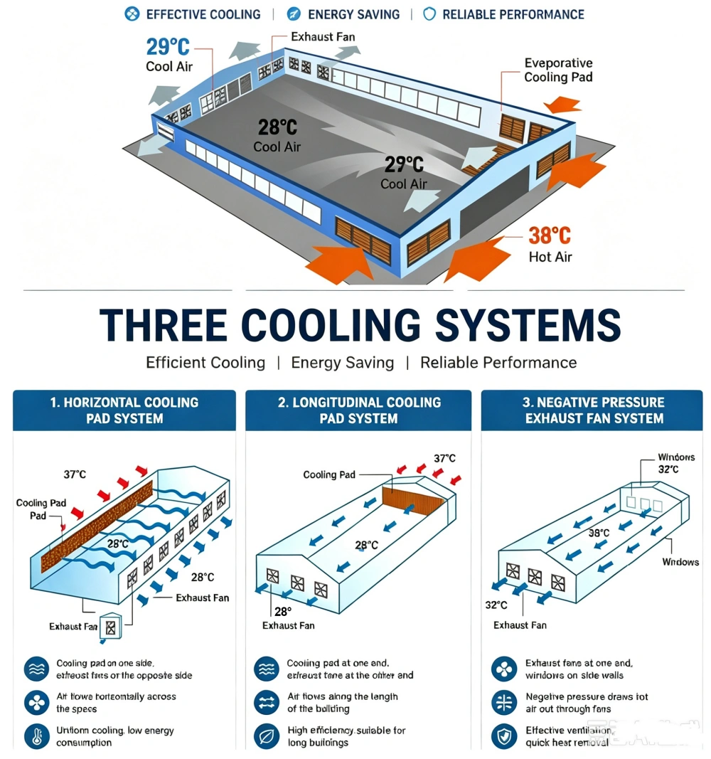 three cooling systems diagram