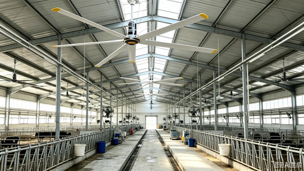 HVLS ceilings in Livestock Facility HVLS ceilings in Livestock Facility