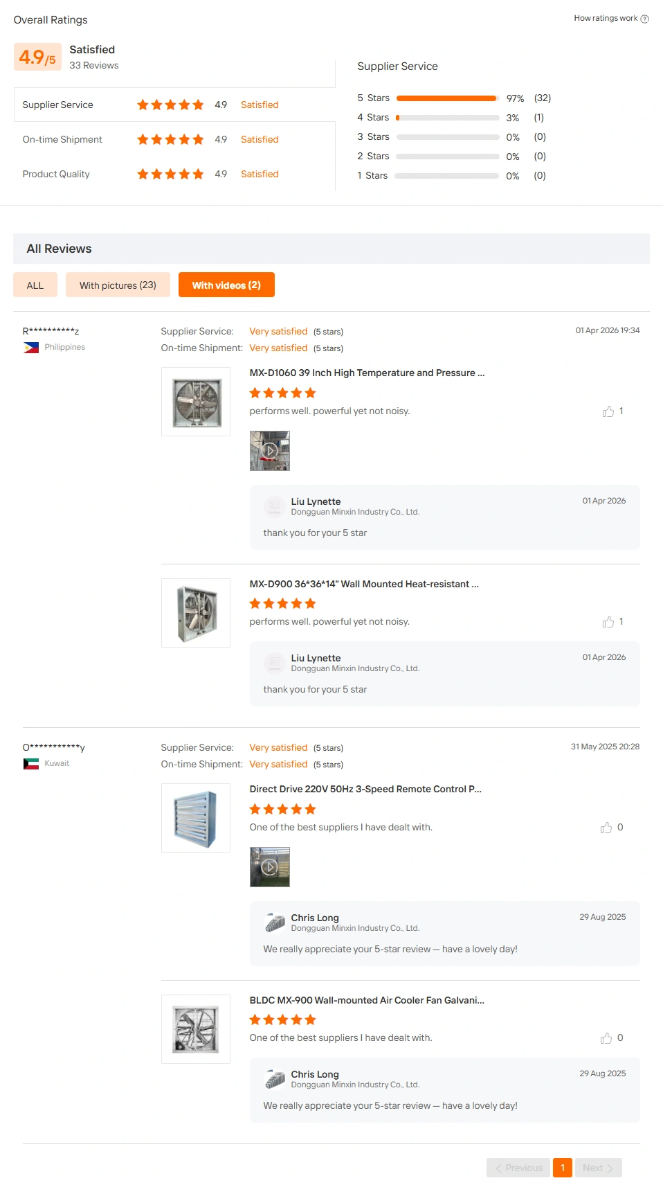 customers review