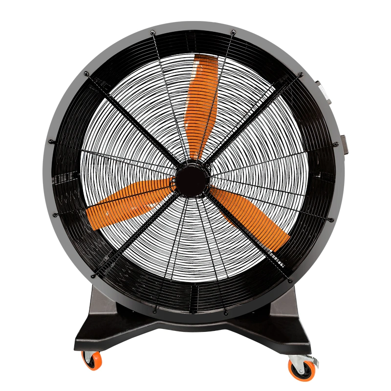 industrial barrel fan with orange blades industrial barrel fan with orange blades