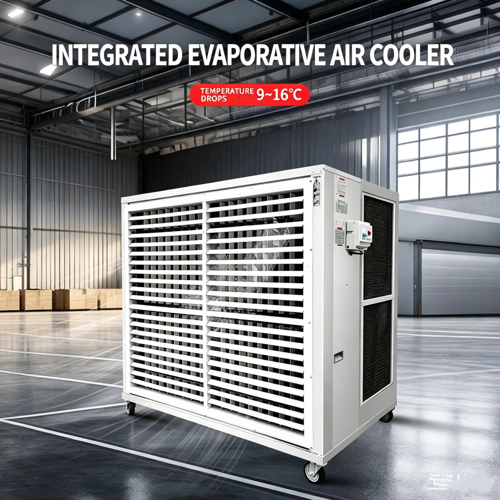 integrated evaporative air cooler in a workshop