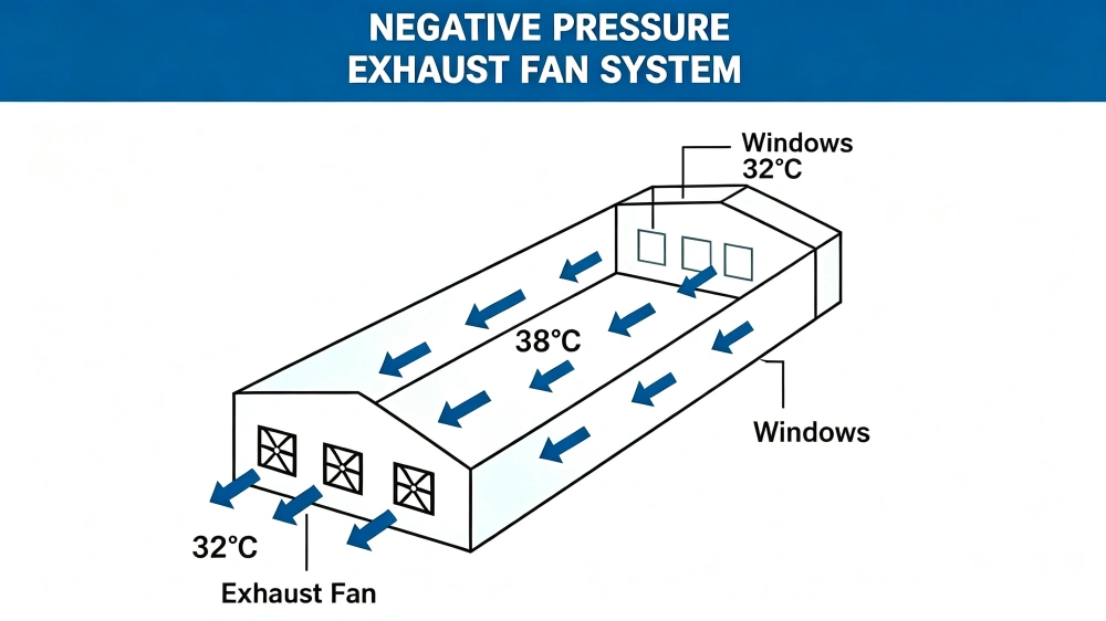 negative pressure exhaust fan system