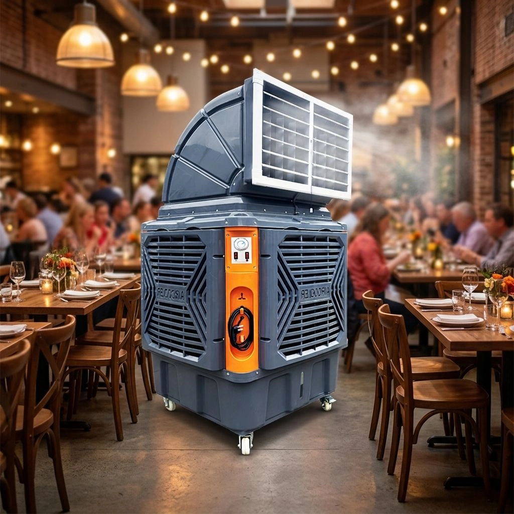 potable air cooler in a restaurant