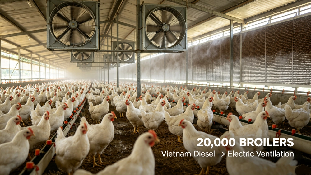 chicken farm air circulation and cooling